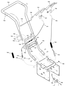 Part Location Diagram of 302620E701 Briggs and Stratton Cable pivot plate